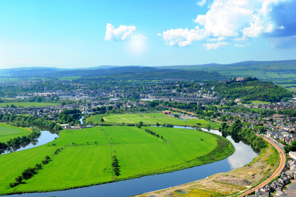 View across Stirling from the Wallace Monument View across Stirling from the Wallace Monument